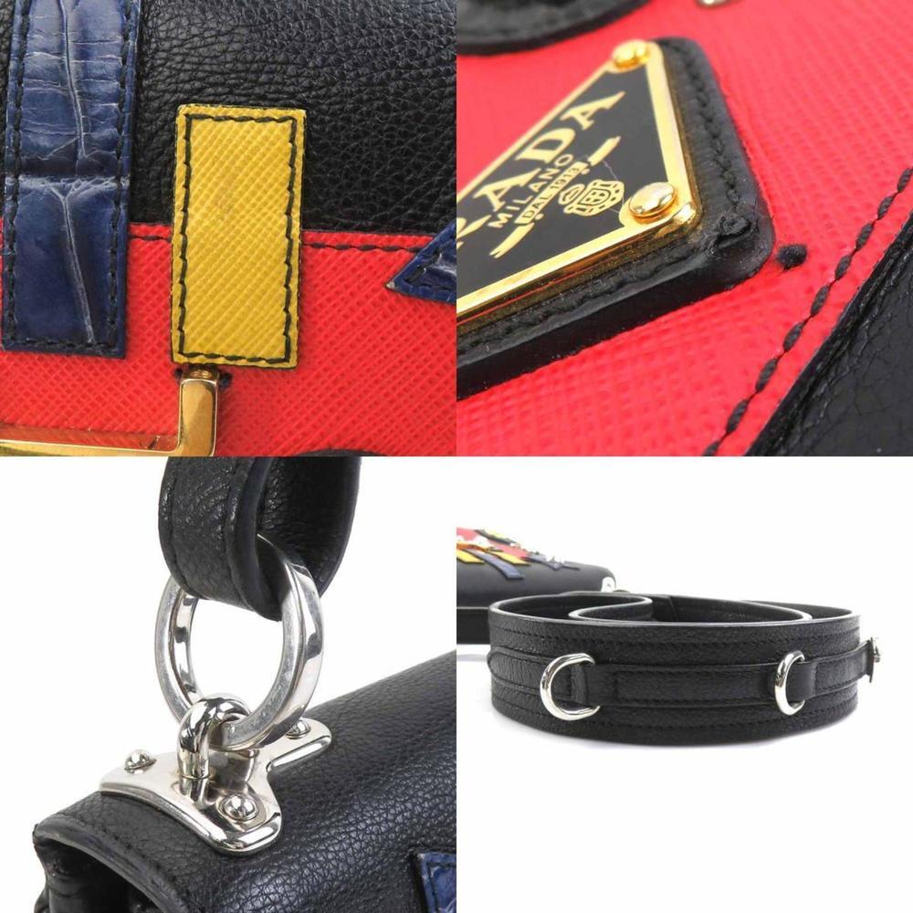 PRADA Black Leather Shoulder Bag - Picture 4 of 5